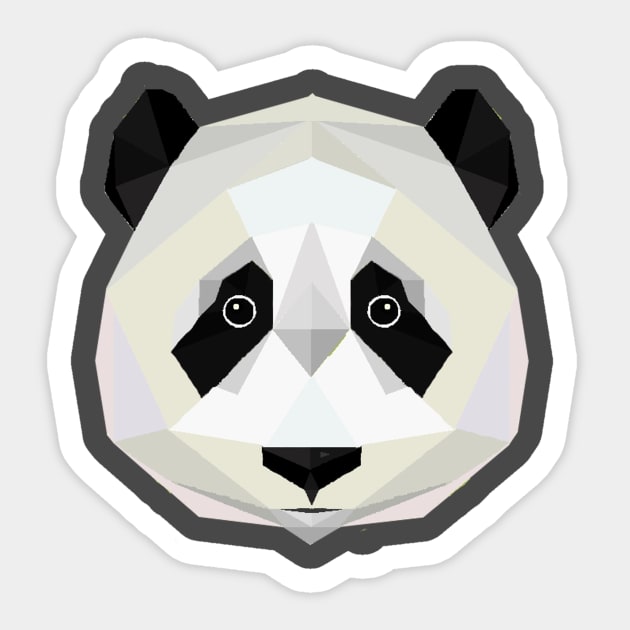 Polygonal Panda Bear Sticker by deadlydelicatedesigns